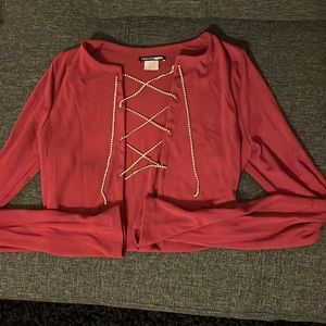 Bling chain crop top